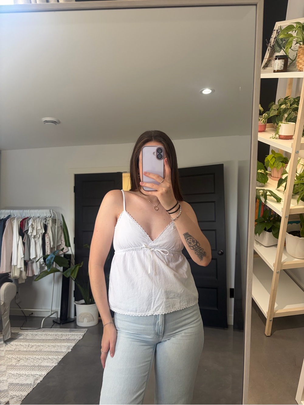 Camisole blanche - nouée au devant - femme
